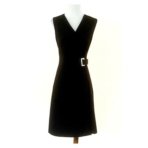 Calvin Klein Sleeveless Buckle Coat Dress - Picture 2 of 8